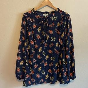 🌵Status by Chenault Floral Long Sleeve Blouse Top